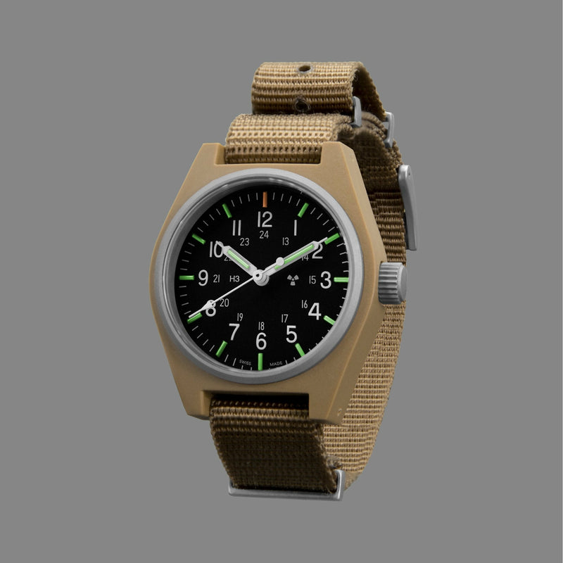 Slate Gray MARATHON Desert Tan General Purpose Quartz (GPQ) - 34mm