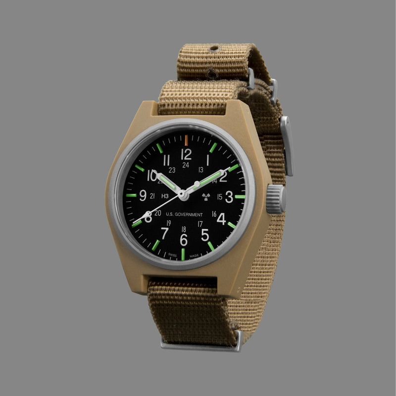 Slate Gray MARATHON Desert Tan General Purpose Quartz (GPQ) - 34mm