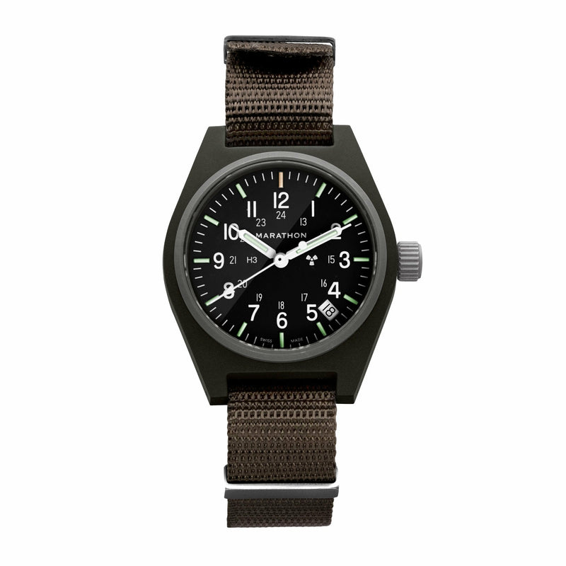 Black MARATHON Sage Green General Purpose Quartz with Date (GPQ) - 34mm