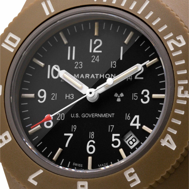 Desert Tan Pilot's Navigator with Date - US Government Markings - 41mm - marathonwatch