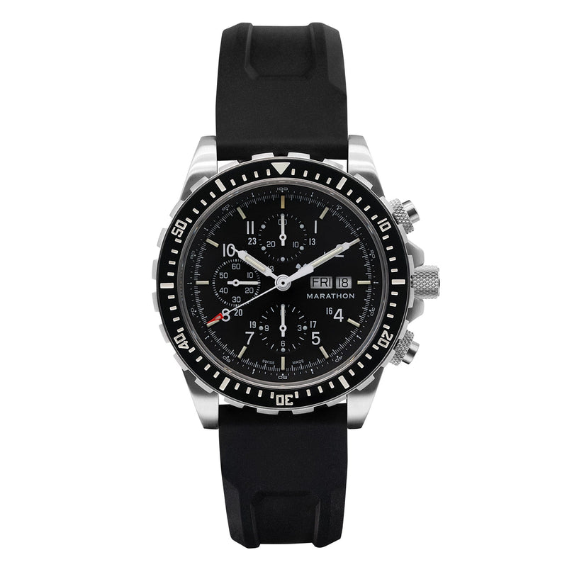 Black Jumbo Diver/Pilot's Automatic Chronograph (CSAR) - 46mm