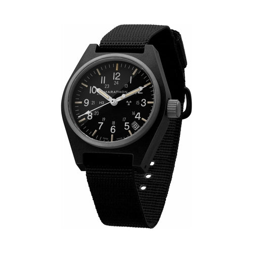 Black Black General Purpose Quartz with Date (GPQ) - 34mm