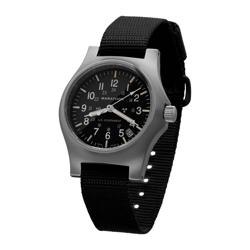 Black Re-Issue Stainless Steel GP Quartz with Date (GPQ) 39mm (Case/Crown)
