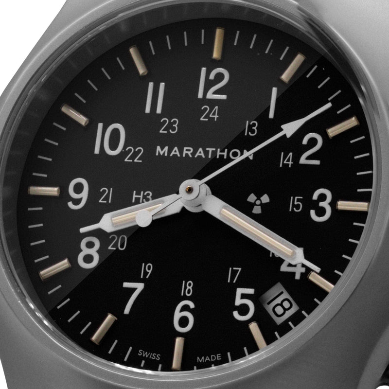 Black Re-Issue Stainless Steel GP Quartz with Date (GPQ) 39mm (Case/Crown)