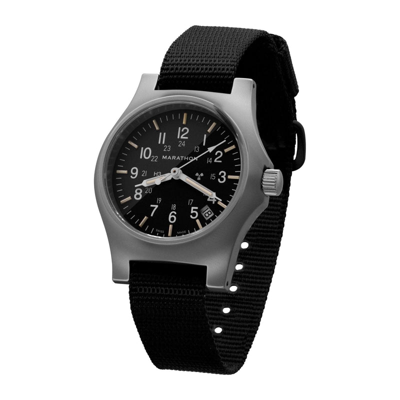Black Re-Issue Stainless Steel GP Quartz with Date (GPQ) 39mm (Case/Crown)
