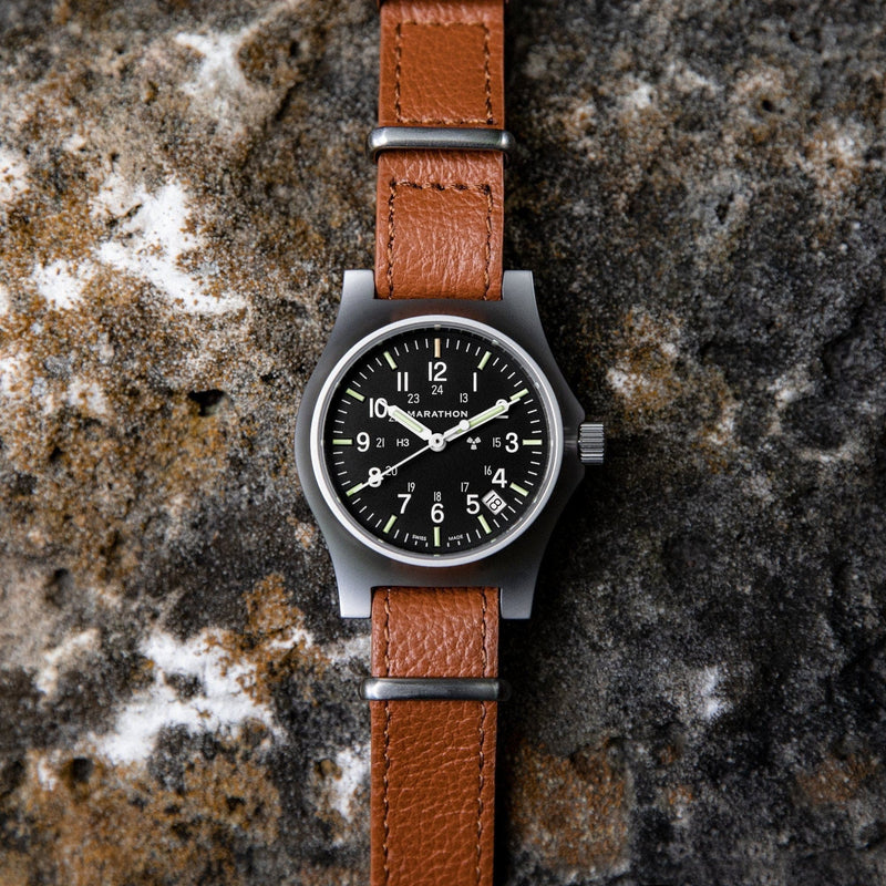 Dark Slate Gray Re-Issue Stainless Steel GP Quartz with Date (GPQ) 39mm (Case/Crown)