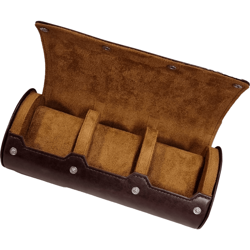 GURU Watches Leather 3 Watch Roll