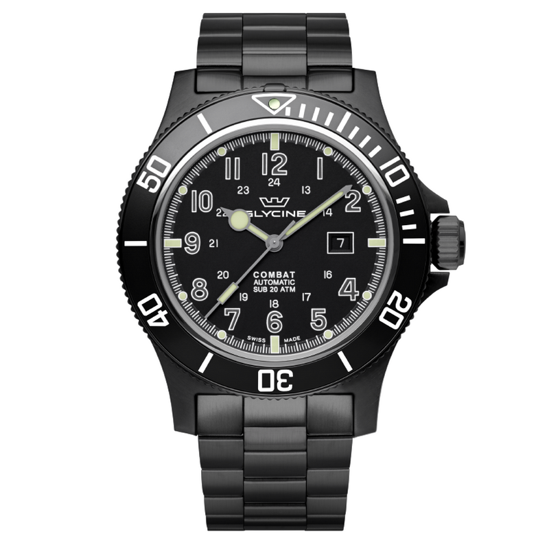 Dark Slate Gray GLYCINE COMBAT SUB 46 GL0096