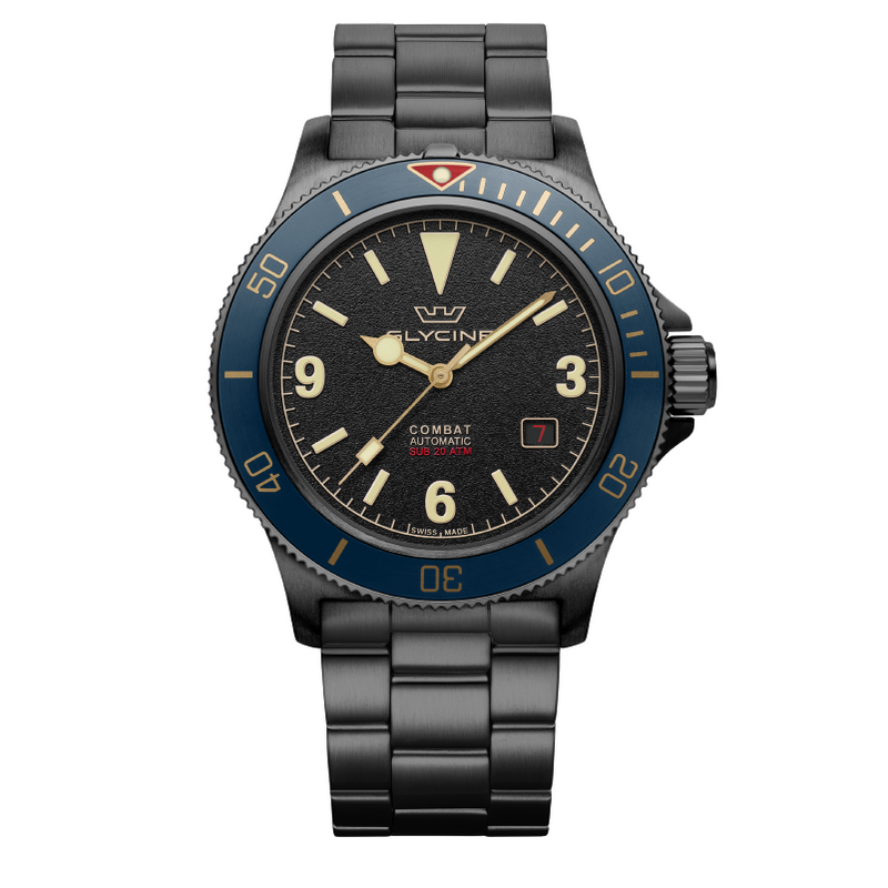 Dark Slate Gray GLYCINE COMBAT SUB 42 VINTAGE GL0291