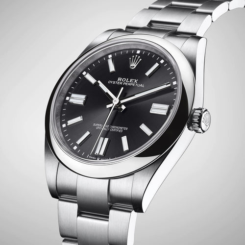 Light Gray Rolex Oyster Perpetual 41mm Black