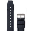 Dark Slate Gray 22mm Textured Two-Piece Rubber Strap - Stainless Steel Hardware