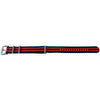 Black Blue & Red 2 Stripe NATO Strap