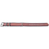 Light Gray Red White & Blue  Stripe NATO Strap