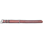 Light Gray Red White & Blue  Stripe NATO Strap