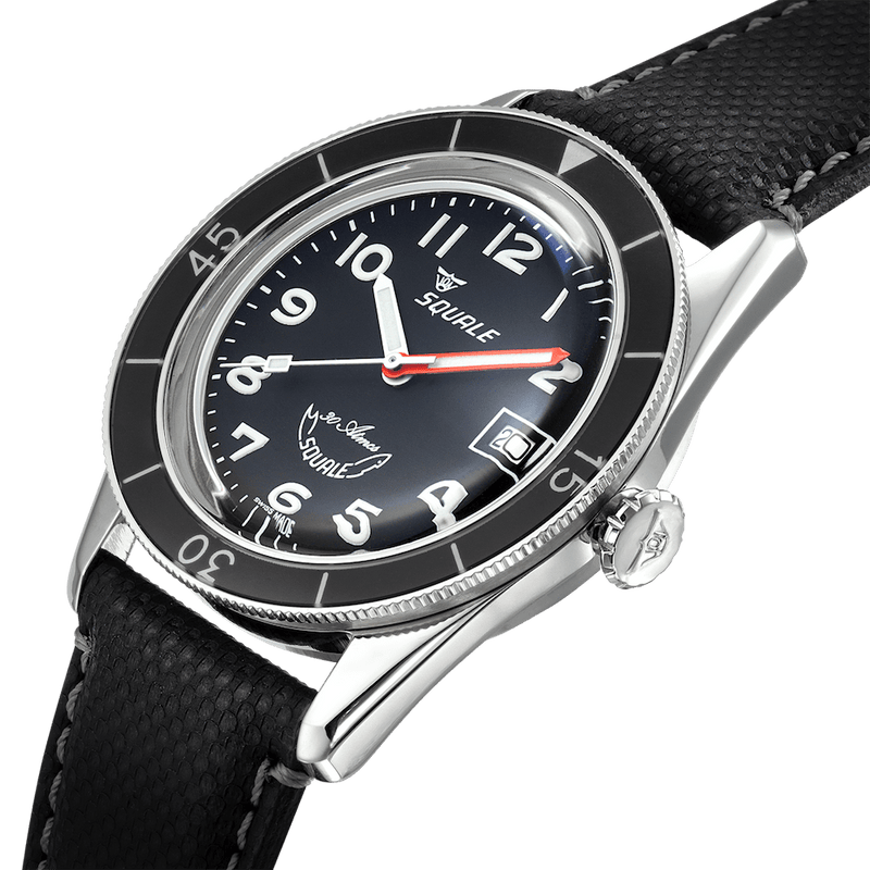 Squale SUB 39 Black Arabic Guru Watches
