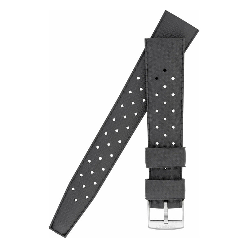Dark Slate Gray TROPIC Textured Rubber Waterproof Diving Strap In ANTHRACITE