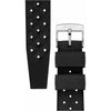 Black TROPIC Textured Rubber Waterproof Diving Strap In BLACK