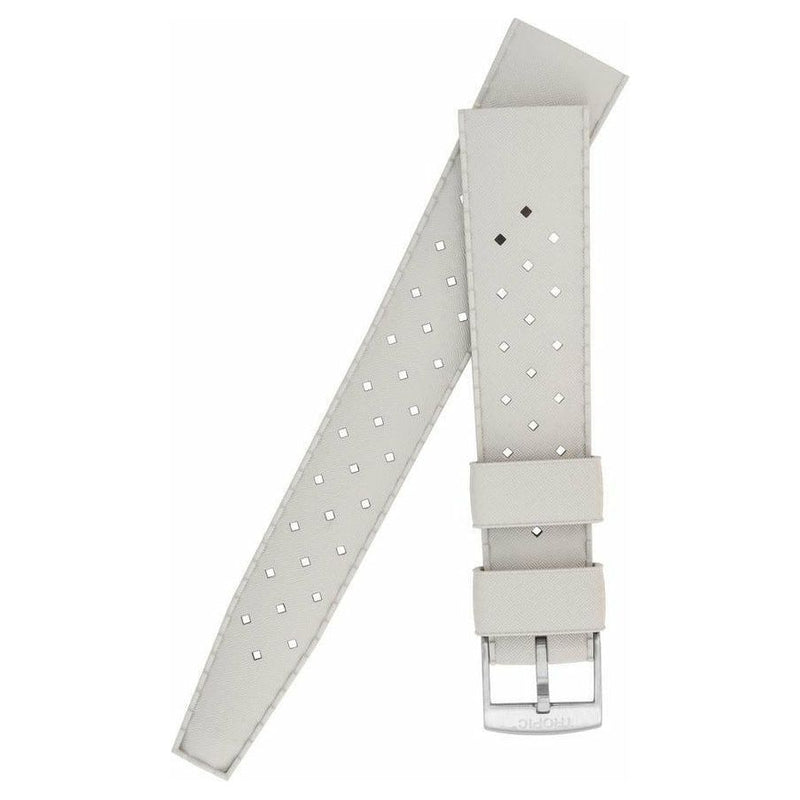 Light Gray TROPIC Textured Rubber Waterproof Diving Strap In LIGHT GREY