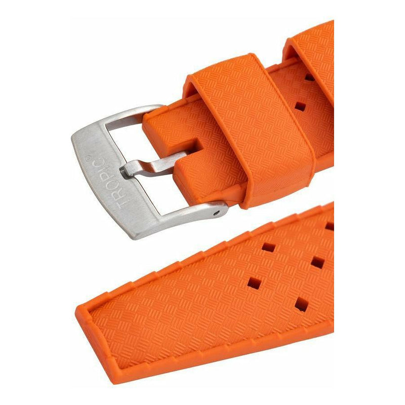 Chocolate TROPIC Textured Rubber Waterproof Diving Strap In ORANGE