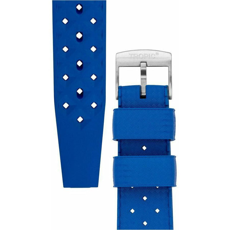 Midnight Blue TROPIC Textured Rubber Waterproof Diving Strap In ROYAL BLUE
