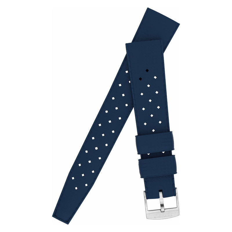 Dark Slate Gray TROPIC Textured Rubber Waterproof Diving Strap In NAVY BLUE